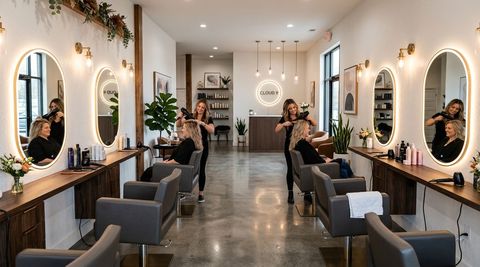 Illustration of Cloud 9 Hair Salon, beauty salon in Alton, IL
